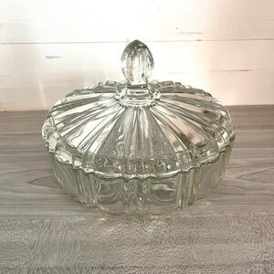 Vintage Covered Indiana Glass Candy Trinket Dish Bowl